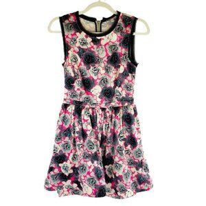 Juicy Couture Dress Size 4 Small black pink Y2K Cyber Whimsy Floral Pockets